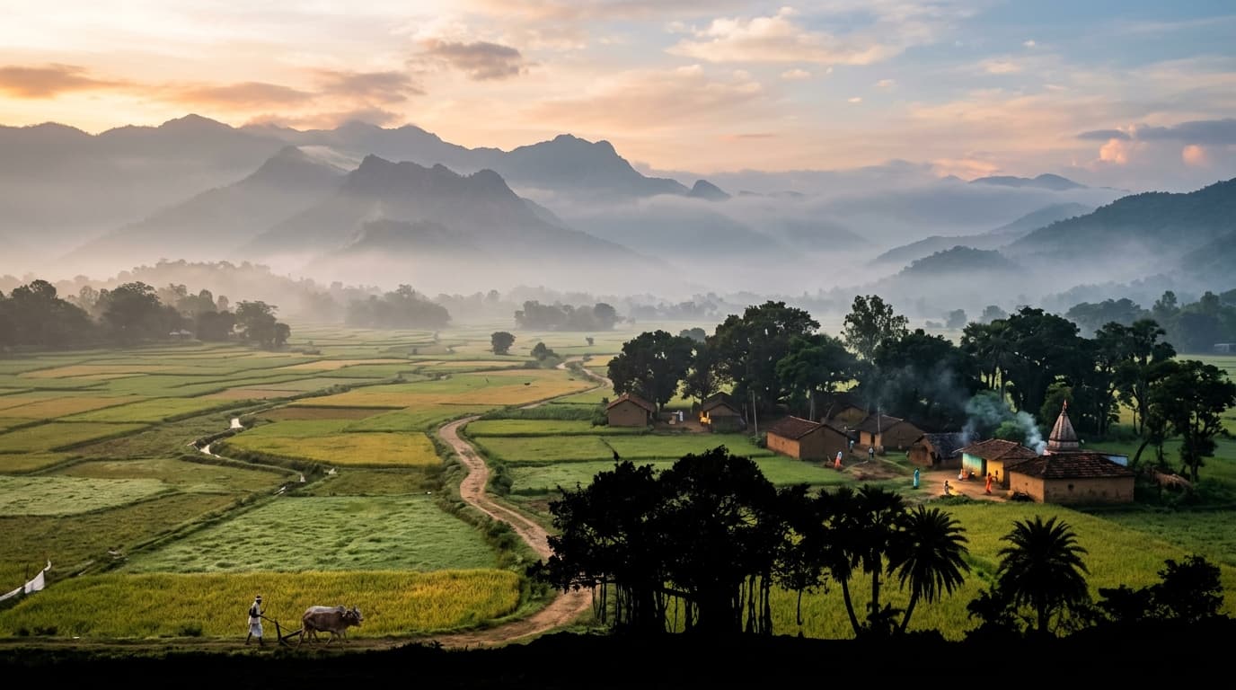 Rural Indian countryside landscape